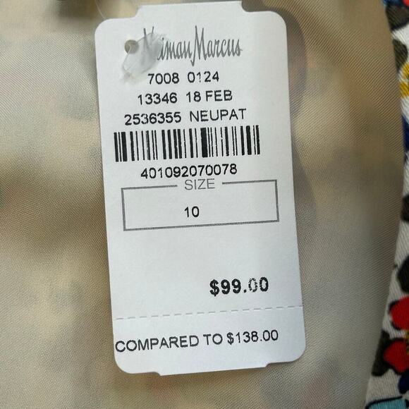 Maggy London NWT floral sleeveless sheath v-neck midi dress size 10 - Picture 7 of 10